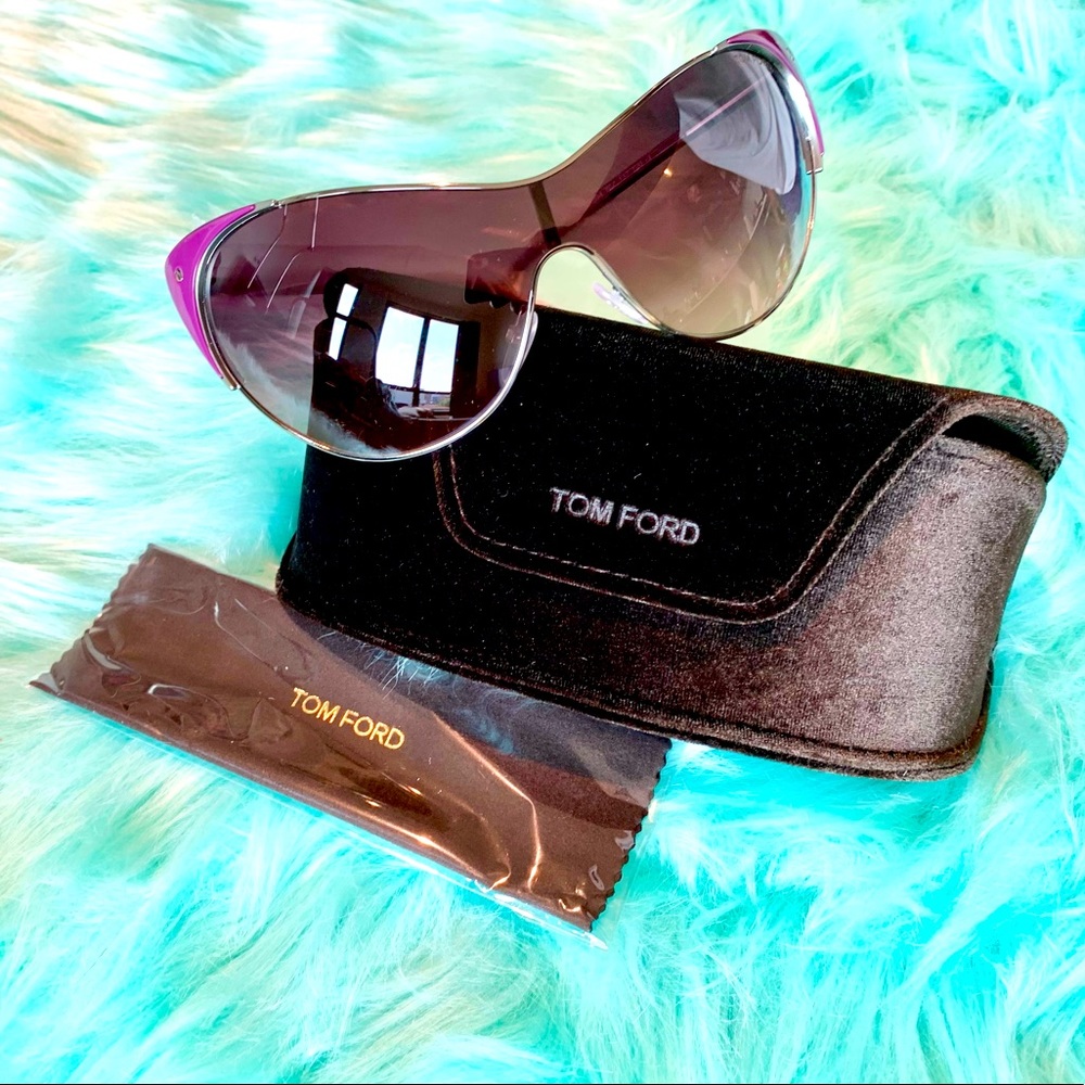 NWT TOM FORD Vanda Cat Eye Vintage Oversized Pink Gradient Sunglasses - Picture 4 of 6